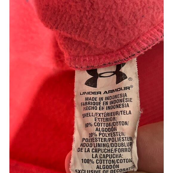 Under Armour Womens Sz XL Sweatshirt Full Zip Hoodie Pink Camo Semi Fitted - Picture 6 of 11